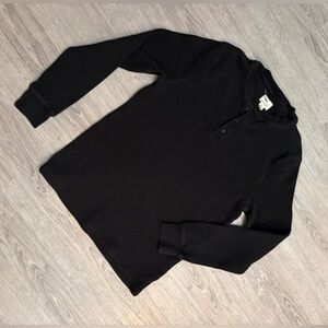 Black Thermal Henley